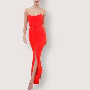 ASOS DESIGN Corset Cutout Maxi Dress l US 6